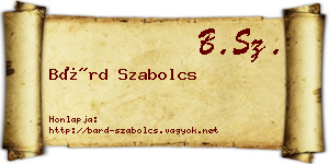 Bárd Szabolcs névjegykártya
